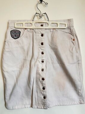 VINTAGE MANAGER MOCASSINO BUTTON UP SKIRT COTTON
